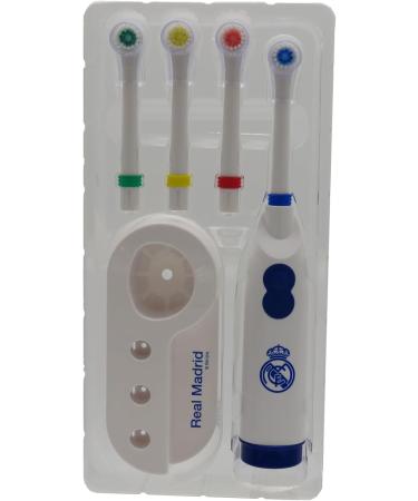 CyP Brands Real Madrid Toothbrush - Battery Operated Vibrating Oral Hygiene Brush | Official White Dental Care Product - Buy Online on GoSupps.com