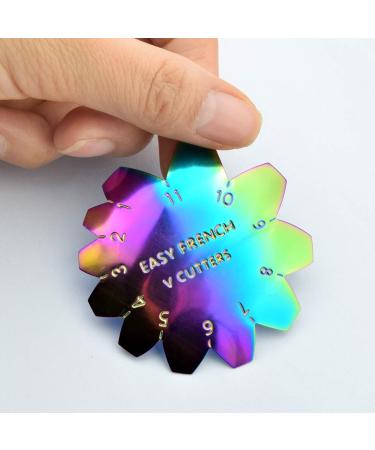 Professional Rainbow Cutter for Manicure - V-Shaped Smile Line Tool (HJ-Nat188) | 1-11 Sizes for UV Gel & Acrylic Nail Art - Buy Online on GoSupps.com