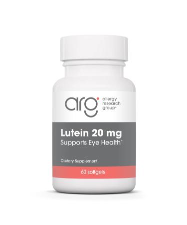 ARG Lutein 20 mg Key Eye Nutrient - Supplement to Support Eye Health - Delivers 20 mg Lutein with 1 mg Zeaxanthin - Carotenoid Antioxidant - Vegetarian & Hypoallergenic - 60 Servings - 60 Capsules