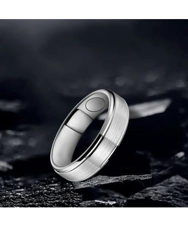 JEROOT Titanium Magnetic Lymphatic Drainage Ring 3500 Gauss Strength for Weight Loss & Arthritis Relief - 19.76mm Sliver - Buy Online on GoSupps.com