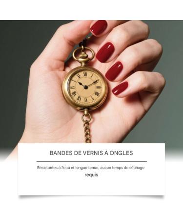  Rrlihjgu Nail Strips | 22 Gel Nail Strips | Waterproof Red Cutouts for Home Manicure Art Autumn and Halloween Decorations - Buy Online on GoSupps.com