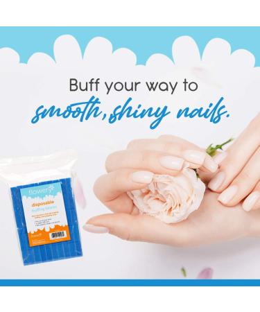Flowery Disposable Buff Blocks Blue 180/Grit Nail Polishing Buffer - 100 pcs (DFBB-100) - Buy Online on GoSupps.com