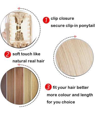 Claw Clip Ponytail Hair Extension: Synthetic Wavy Curly Hairpiece 18inch - Natural Black - Buy Online on GoSupps.com