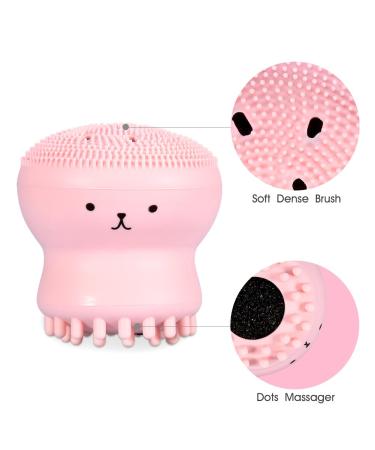 Soft Waterproof Facial Cleaning Brush | Octopus Deep Clean Tool for Gentle Peeling & Massage | Fat Removal for Sensitive Skin - Buy Online on GoSupps.com