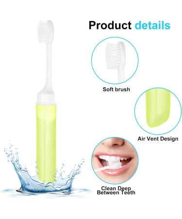Foldable Travel Toothbrush Set - 4 Portable Soft Toothbrushes for Adults & Kids - Ideal for Camping School & Travel - Buy Online on GoSupps.com