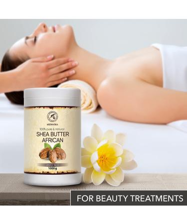 Premium Cold-Pressed African Shea Butter 1000g - Pure Karit Body Butter for Face Body and Hair Care - Intensive Moisturizer - Buy Online on GoSupps.com