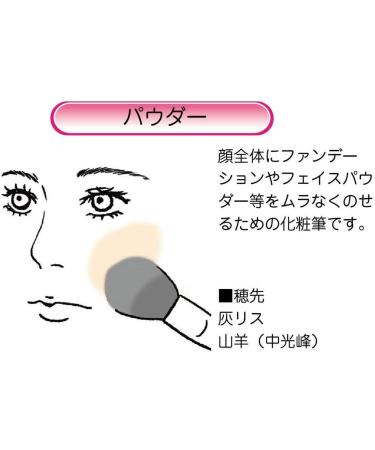 Japanese Akashiya Fude Makeup Powder Brush - L Red | High-Quality, Made in Japan - Buy Online on GoSupps.com