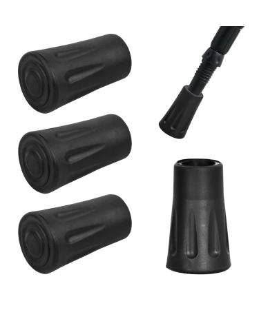 4 pieces of rubber buffers for hiking sticks 2 pair of walking stick rubber tips Nordic walking sticks rubber buffer rubber tips for hiking sticks replacement rubber buffer crutch capsule slipping 12mm - Buy Online on GoSupps.com