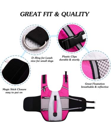 Cit toile Adjustable Life Jacket for Small Dogs - Buoyant & Safe for Water Sports | Pink - Ideal for Chihuahuas Dachshunds & Bulldogs - Buy Online on GoSupps.com