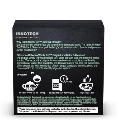 Innotech Nutrition Wholy Tea Detox & Cleanse - 10 Count (1 Month Supply) - Buy Online on GoSupps.com