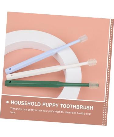 GRIRIW 4pcs Toothbrush Tufting Kit Pet Kitten Supplies Cat Toothpaste and Brush Kit Puppy Tufted Plastic - Buy Online on GoSupps.com