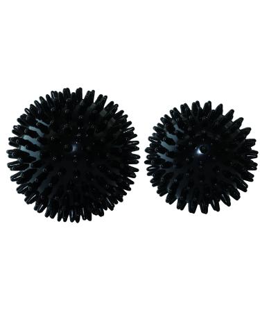 Igelball massage ball hard.Massage ball with nubs sting ball for foot hand back muscle massage.For plantar fasciitis muscle regeneration myofascial relaxation pain relief.(Black)