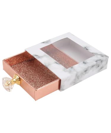 Housoutil 2 Pcs Square Eyelash Box False Eyelash Organizer Fake Eyelash Organizer Eyelash Packaging Storage Eye Lashes Case Lashes Packaging Trays Fake Lashes Carton Portable Cardboard White