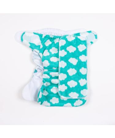 TotsBots Bamboozle Reusable Nappy - Eco-Friendly Bamboo Nappy for Babies & Toddlers | Fluffy Clouds Size 2 (9-35lbs) - Buy Online on GoSupps.com