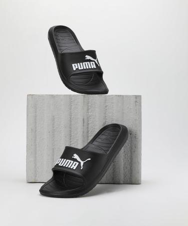 PUMA Unisex Divecat V2 Slide Sandals - 43 EU - Puma Black & White | Stylish Comfort for All Occasions - Buy Online on GoSupps.com