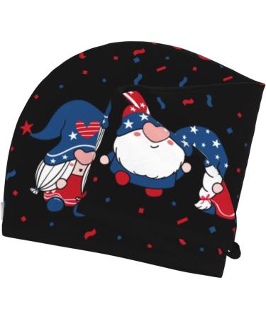Three Gnome Independence Day Microfiber Hair Towel | Soft Absorbent Coral Velvet Wrap for Long Curly Hair - Buy Online on GoSupps.com
