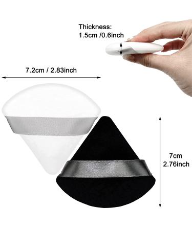 12-Piece Portable Soft Sponge Powder Puff Set for Loose Body Powder - Black and White - Buy Online on GoSupps.com