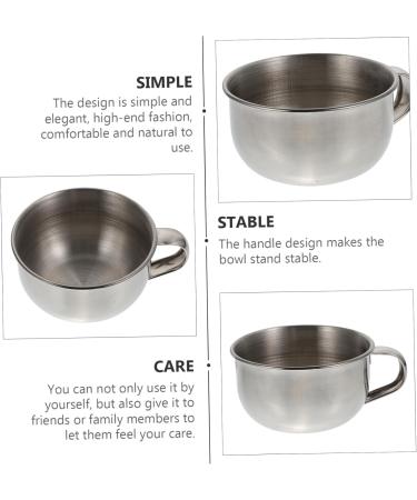 DOITOOL 4pcs Stainless Steel Shaving Soap Bowl Set - Silver Beard Cosmetic 10x8.5cm - Ideal for Men s Grooming - Buy Online on GoSupps.com