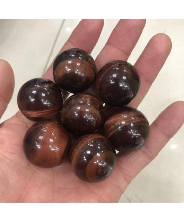 7pc Natural Red Tiger Eye Crystal Sphere Natural Gem Full of Texture