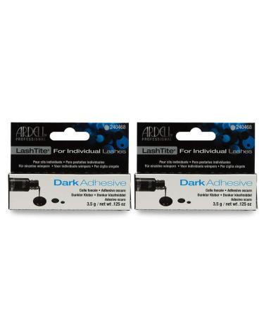 Ardell LashTite Adhesive Dark for Individual Fake Lashes Secures False Eyelashes Extension for Weeks .125 Oz 2 Pack 0.125 Ounce (Pack of 2) Dark - Buy Online on GoSupps.com