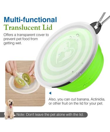 Buy Pawaboo Foldable Dog Bowl - Set of 2 1000ml Travel Bowls for Dogs | Eco-Friendly & Portable Dog Water Bowls - Buy Online on GoSupps.com