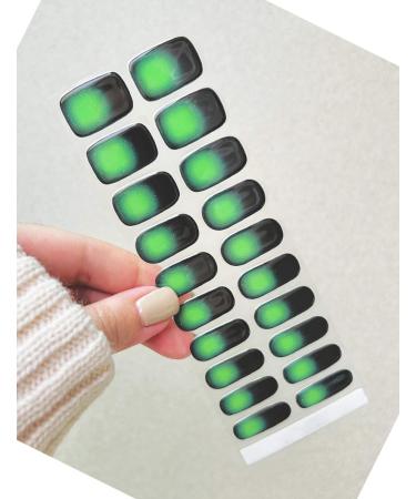 TrueShei Nail Foils - Green Shading UV Gel Nail Film | 20 Self-Adhesive Nail Stickers & Gellack Wraps | Perfect for Stunning Green Halo Manicures - Buy Online on GoSupps.com