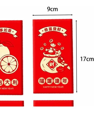 Generic 6pcs 2024 Chinese New Year Red Envelopes Big Red Packet Money Pockets Dragon Hong Bao Spring Festival Style C - Buy Online on GoSupps.com