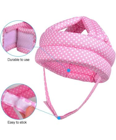 Baby Head Protector Safety Helmet - Pink DOT (1pc) | For Crawling and Walking Infants 6-36 Months - Buy Online on GoSupps.com