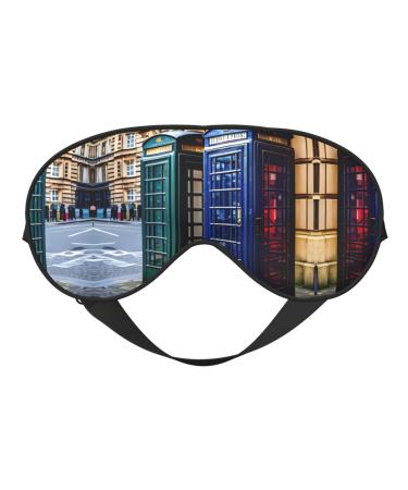 British Phone Booth Soft Sleep Eye Mask Female Breathable Eye Patch Perfect for Travel and Relaxation