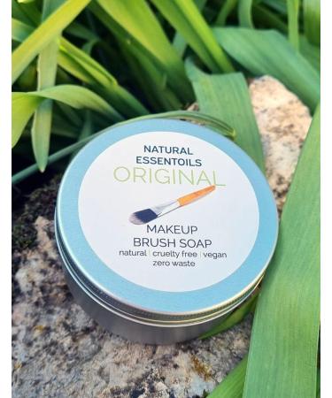 Natural Essentoils Original Makeup Brush Soap - Natural - Cruelty Free - Vegan - Zero Waste - 110g - Buy Online on GoSupps.com