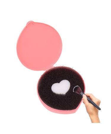 Aizuoni Makeup Brush Cleaner Sponge - Color Remover Eye Shadow Blush Cleaner - Portable Makeup Cleaning Tool for Work Home Dating