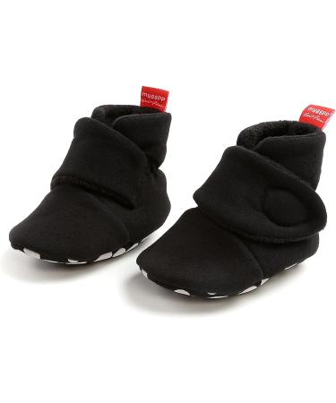 Baby Booties Slippers | Infant Boots for First Steps | Winter Sock Crib Shoes | Boys Girls 0-18 Months | 6-12 Months C Black - Buy Online on GoSupps.com