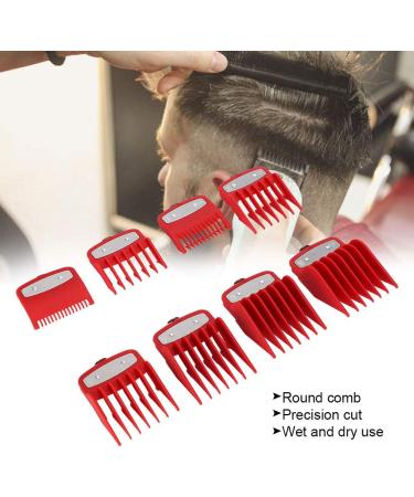 Limit Comb Set Hair Cutter Cutting Guides Set Gradient Carving Caliper Fine Cut Round Combs for Electric Hair Clipper (Red) - Buy Online on GoSupps.com