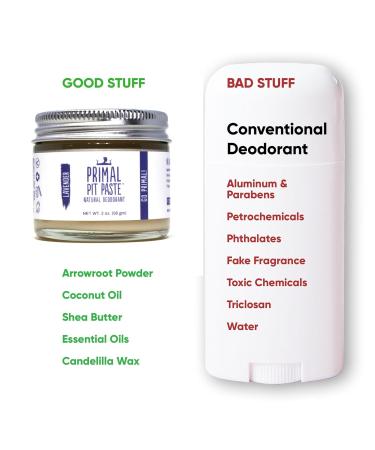 Primal Pit Paste Patchouli Deodorant - Aluminum-Free Natural Formula for All-Day Odor Control | Skin Soothing Organic Ingredients | 2 oz - Buy Online on GoSupps.com