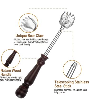 Extendable Telescoping Back Scratcher for Adults - Wooden Handle Portable Backscratcher with Carrying Bag | Ideal for Men and Women - Buy Online on GoSupps.com
