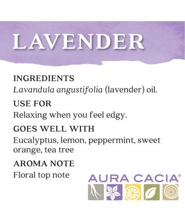 Buy Aura Cacia Organic Lavender Essential Oil - Pure 0.25 fl oz (7.4 ml) for Relaxation - Buy Online on GoSupps.com