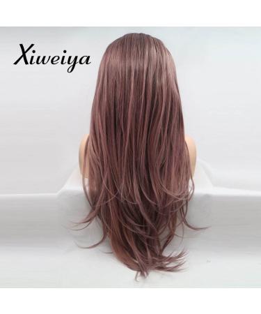 Xiweiya Mix Color Pastel Mermaid Wig - Candy Purple Lace Front 24 Long Wavy Synthetic Hair for Women & Drag Queens - Heat Resistant Fiber - Buy Online on GoSupps.com