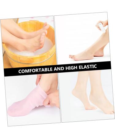 Beavorty 2 Pairs Sock Booties Lotion Spa Moisturizing Cotton Titanium Ear Pick Beauty Care Exfoliating Skin Protect Soles Sebs Sole Pads Foot Gel Sucker Short Boots Women's High Heels Pink - Buy Online on GoSupps.com