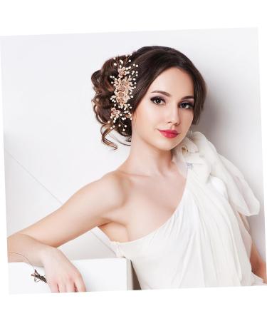 1 Set Leaf Pearl Hairpin Hairclip Hair Combs Barrettes for Thick Hair Wedding Hair Side Comb Hair Comb Clip Hair Fork Clip Prom Hairpin Fork Hair Forks for Buns Hair Clips Metal FRCOLOR - Buy Online on GoSupps.com