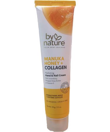By Nature - Manuka Honey + Collagen Hydrating Hand & Nail Cream | 100g - Buy Online on GoSupps.com