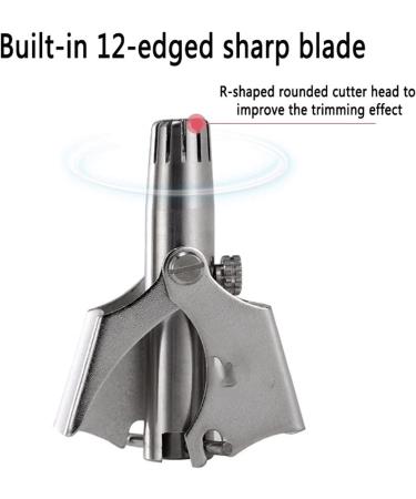 OUSIKA Stainless Steel Nose Hair Trimmer for Men - Manual Washable Nose & Ear Hair Razor Shaver - Buy Online on GoSupps.com