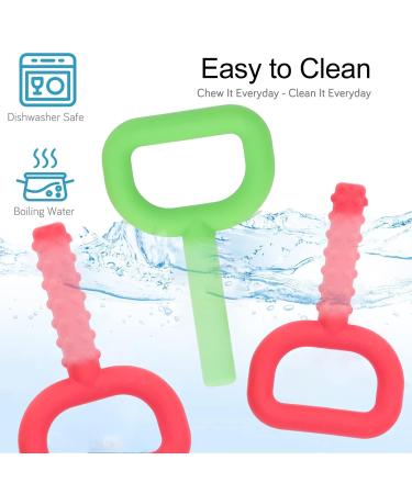 Sensory Chew Toys Set - 2 Stretchy Silicone Hand Held Chew Toys for Autism & SPD - Buy Online on GoSupps.com