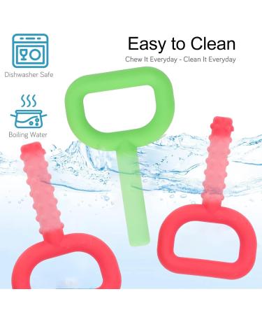 Hand Chew Toys 2-Pack | Silicone Sensory Teething Toys for Autistic Children | International Shipping - Buy Online on GoSupps.com