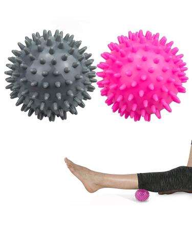 Exbrith 2 pieces of hedgehog balls massage ball set hedgehog ball set hedgehog ball massage ball for massage of different parts of the body shoulders neck back soles of the foot relaxation of the muscles