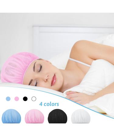 Buy Jeffdad 4-Piece Hair Network Sleep Caps Soft Adjustable Mesh Bonnet for Women in Pink White Light Blue & Black - Buy Online on GoSupps.com