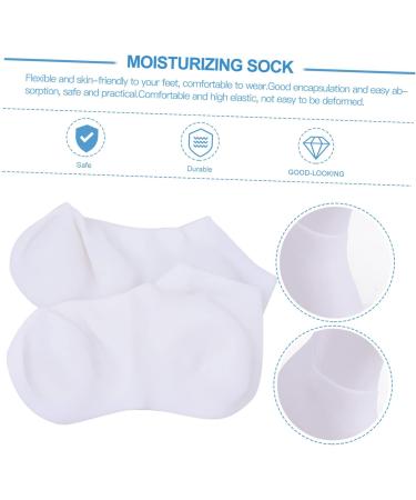 POPETPOP 2 Pairs Exfoliating Moisturizing Socks Moisture Enhancing Socks Cosmetic moisturizing Socks feet Care Moisture Socks Womens Lotion Socks for Dry Cracked feet Heel Girl sebs Gloves 20x8.5cm - Buy Online on GoSupps.com
