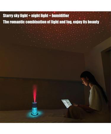 Tabletop Humidifier Mist Sprayer Travel Personal Humidifier | Two Spray Modes Personal Desktop Humidifier with Starry Projector Rechargeable Cool Mist Sprayer for Home Car Travel White - Buy Online on GoSupps.com