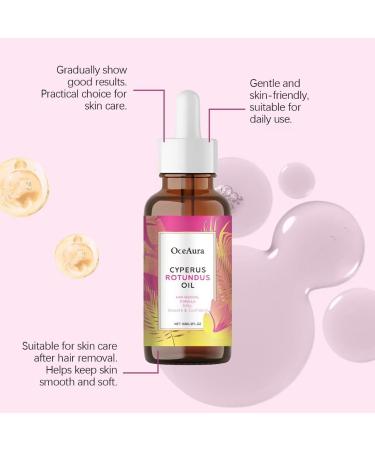 OUSHANG Cyperus Rotundus Oil - 60ml Natural Cyperus Rotundus Oil For Hair Removal Moisturizing & Soothing Cyperus For Reducing Body Hair Growth Hair Removal Ideal for All Skin Types - Buy Online on GoSupps.com