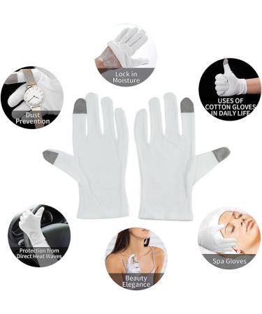 NTRUXZP Moisturizing Gloves 2 Pairs Touch Screen Cotton Gloves Overnight Heal Eczema Sleep Lotion Hands Spa Treatments Repair Rough Cracked Dry Cracked Skin - Buy Online on GoSupps.com