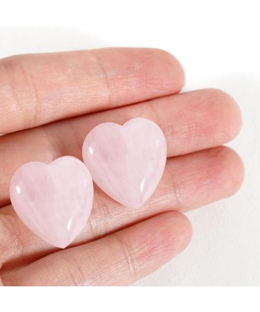 Soulnioi Rose Quartz Crystal Heart Love Stones for Yoga & Meditation - 2pcs - Buy Online on GoSupps.com